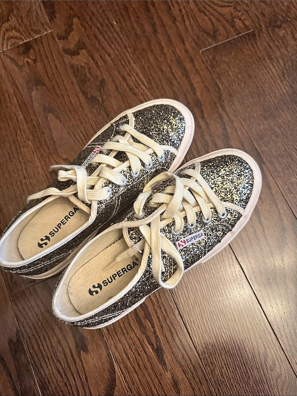 Superga 2790 Glitter Sneakers Black & Gold EU 37.5